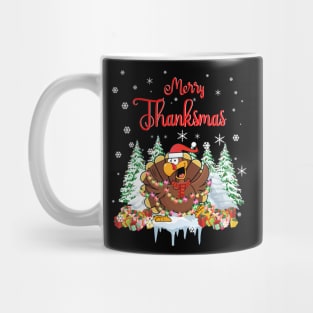 Funny Merry Thanksmas TShirt Thanksgiving Christmas Mug